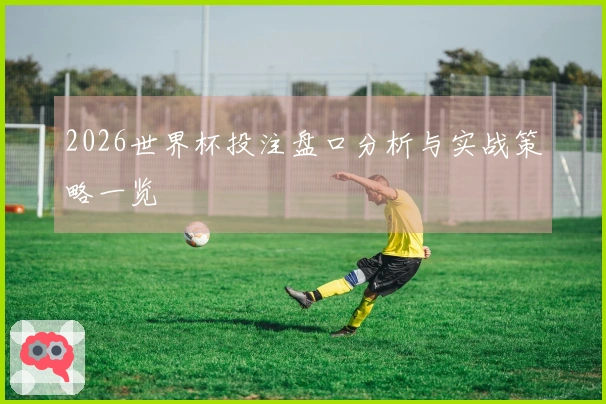 2026世界杯投注盘口分析与实战策略一览
